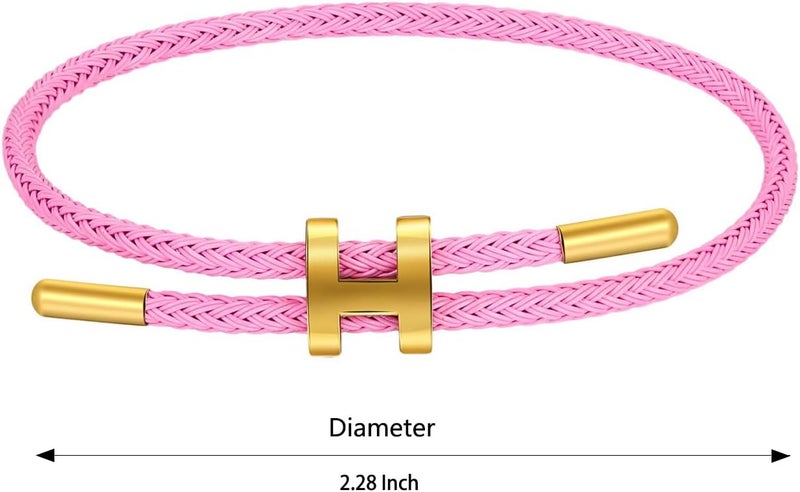 AIMADE Store Bracelets for Women Adjustable Charm Bracelet, 18k Gold-plated Buckle Design Titanium Steel Wire Rope Women's Gift Jewelry - Image 2